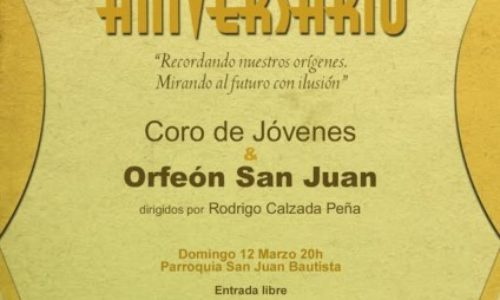 Concierto conmemorativo de los 40 años del Orfeón San Juan.