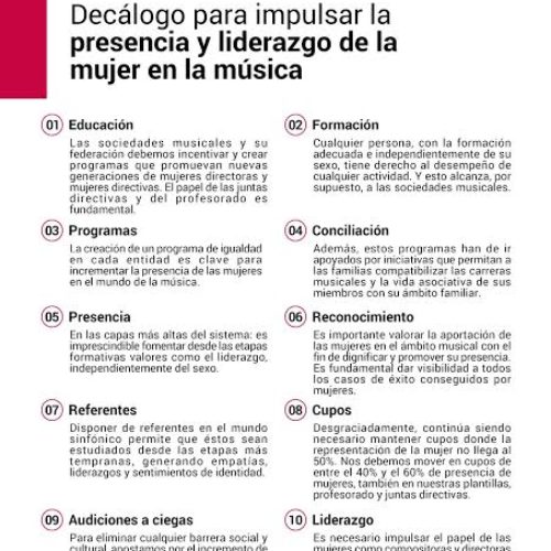 La FSMCV edita un catálogo para impulsar la presencia y liderazgo de las mujeres en la música.