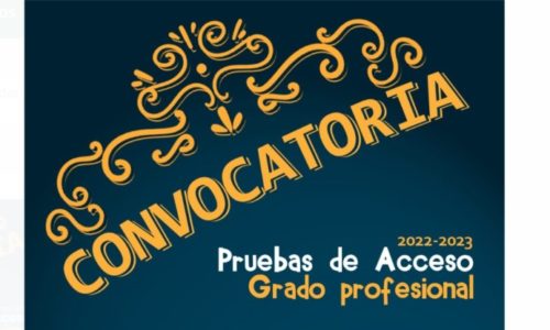 Convocatorio Pruebas de Acceso Grado Profesional
