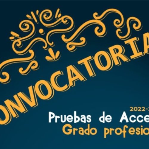 Convocatorio Pruebas de Acceso Grado Profesional