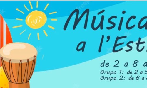 Apuntate este verano a “Música a l’estiu” de 2 a 8 años.